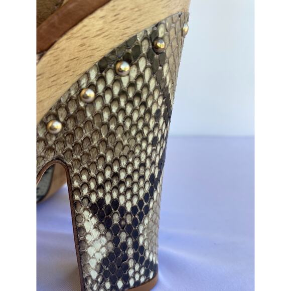 Alexandre Birman Suede & Snake Platform Sandals sz 36.5, US 6.5 - Picture 8 of 14